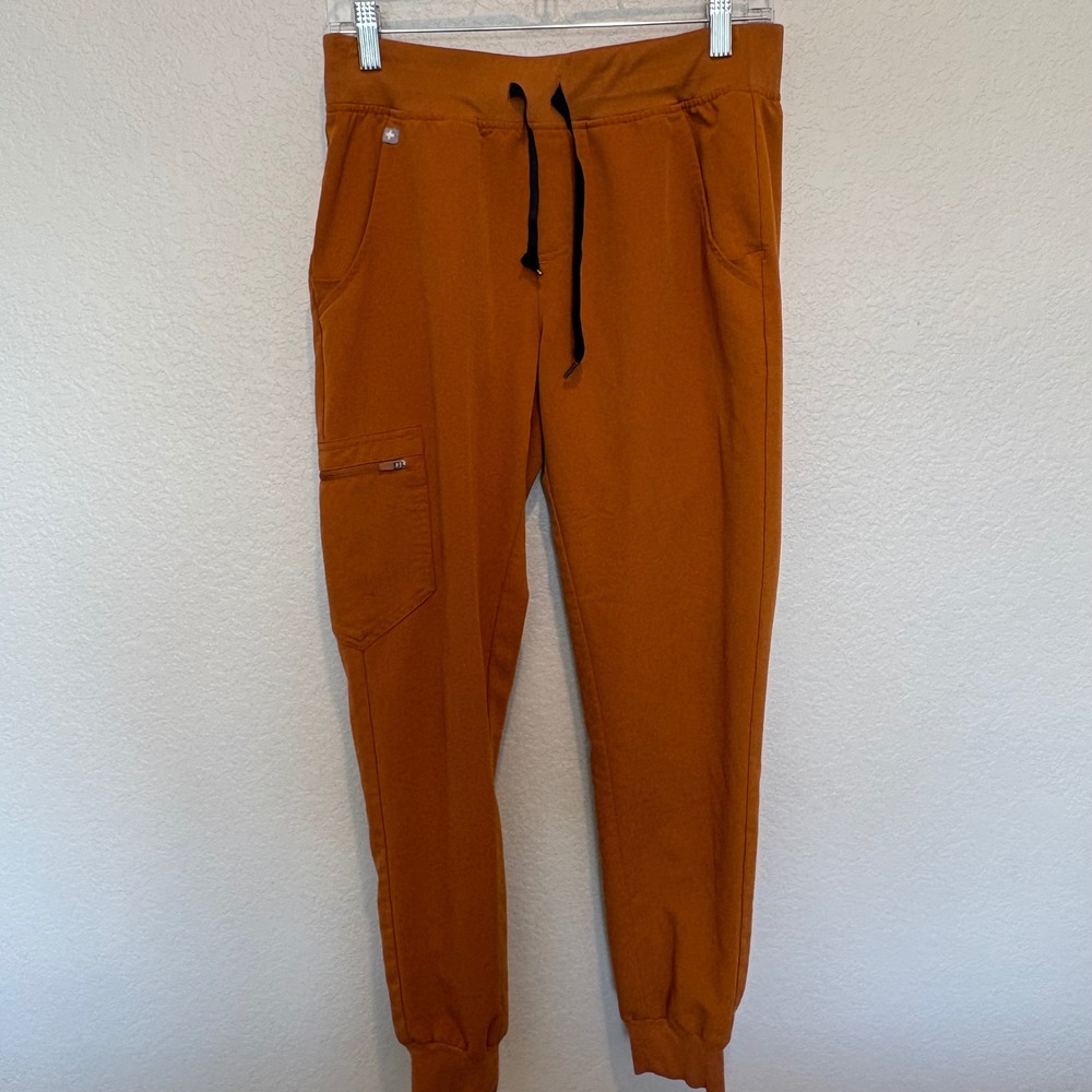 FIGS Zamora Jogger Scrub Pants Technical Collection Burnt Orange Small